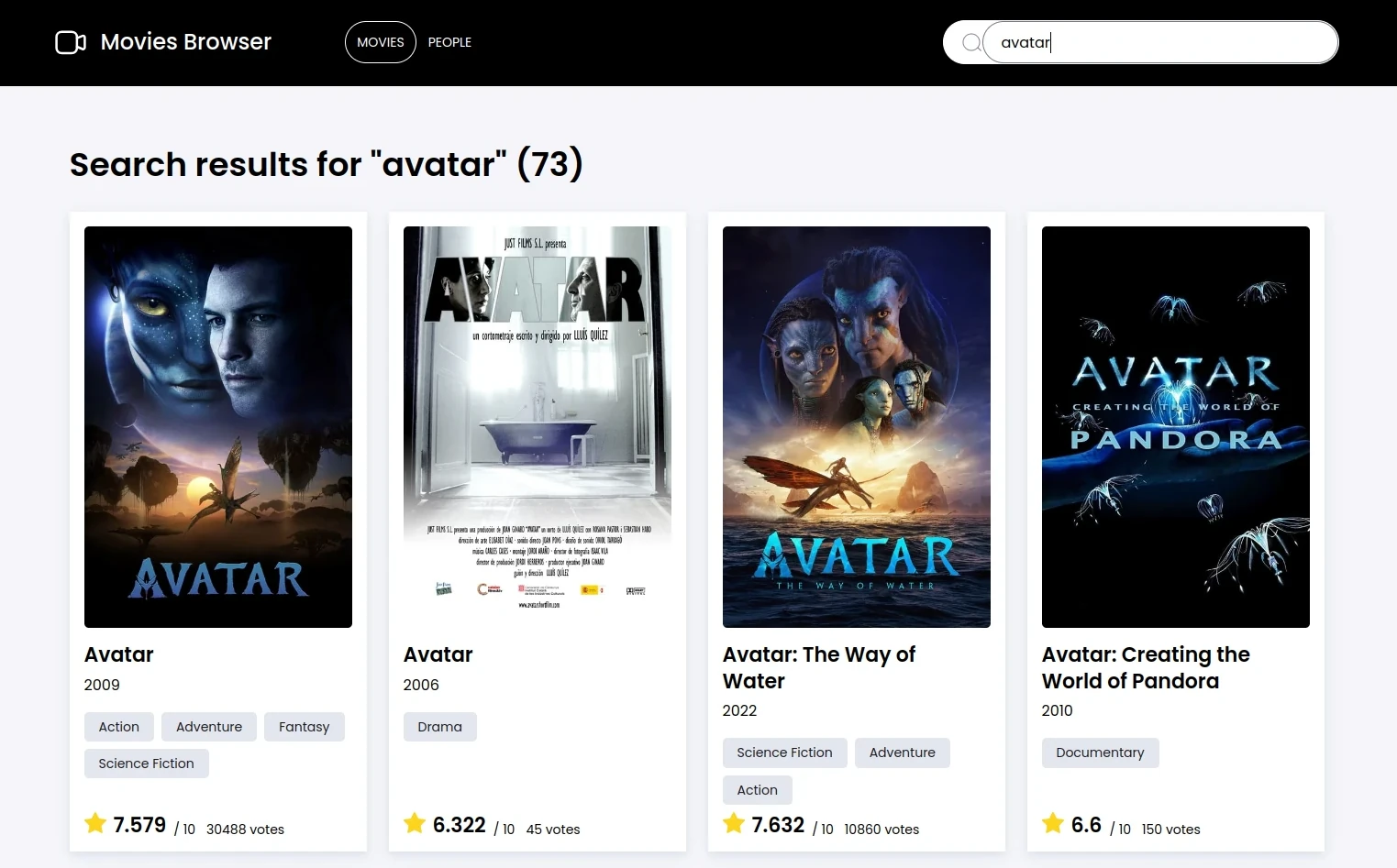 Movie Browser Screenshot